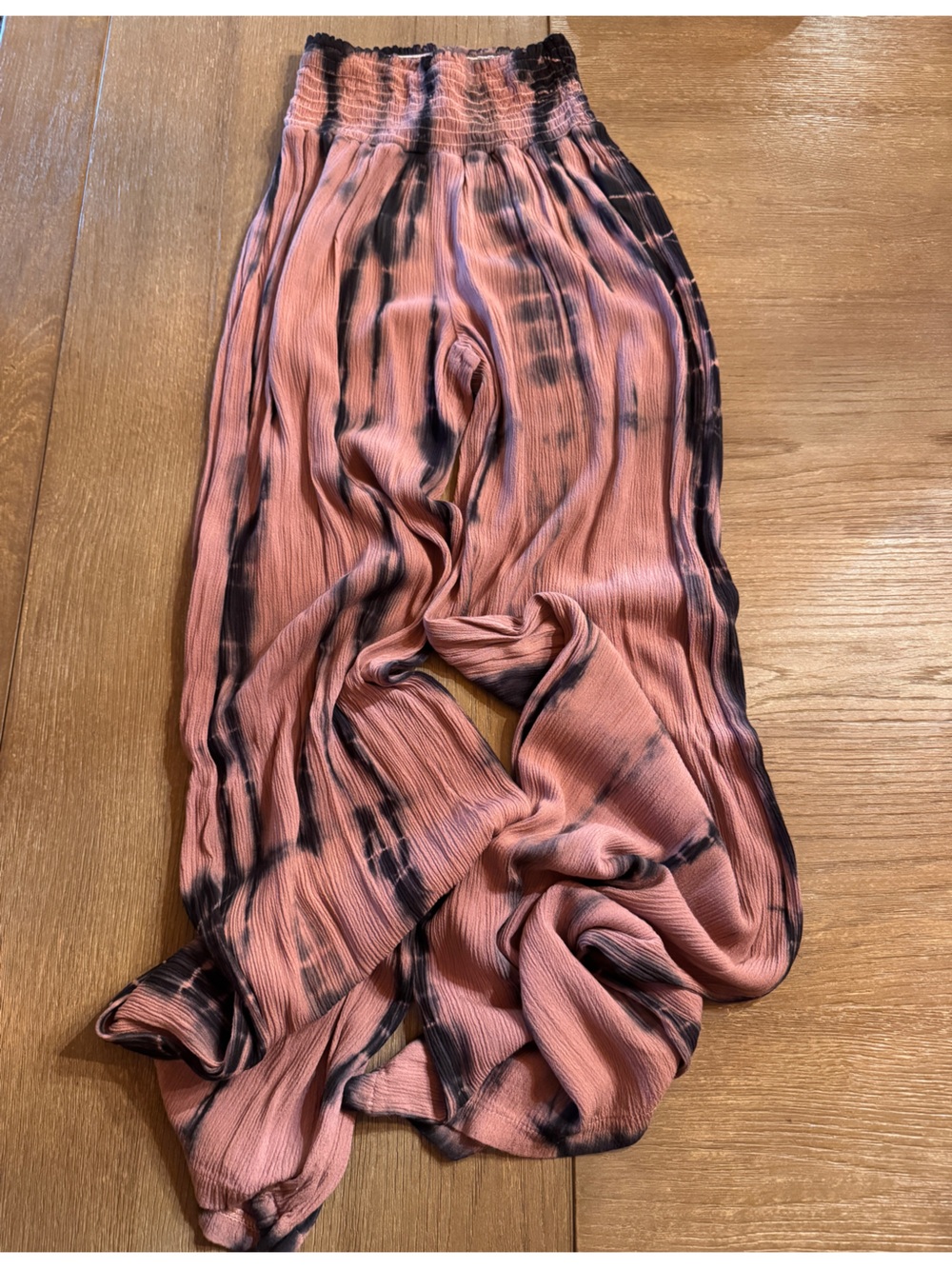 Tie dye wide leg pants
